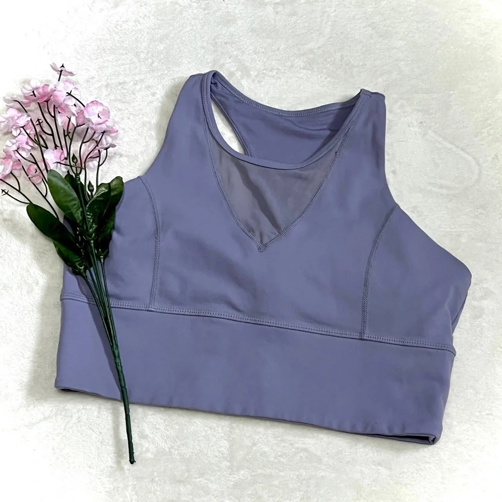 Glyder Lavender Illusion Sports Bra - Medium